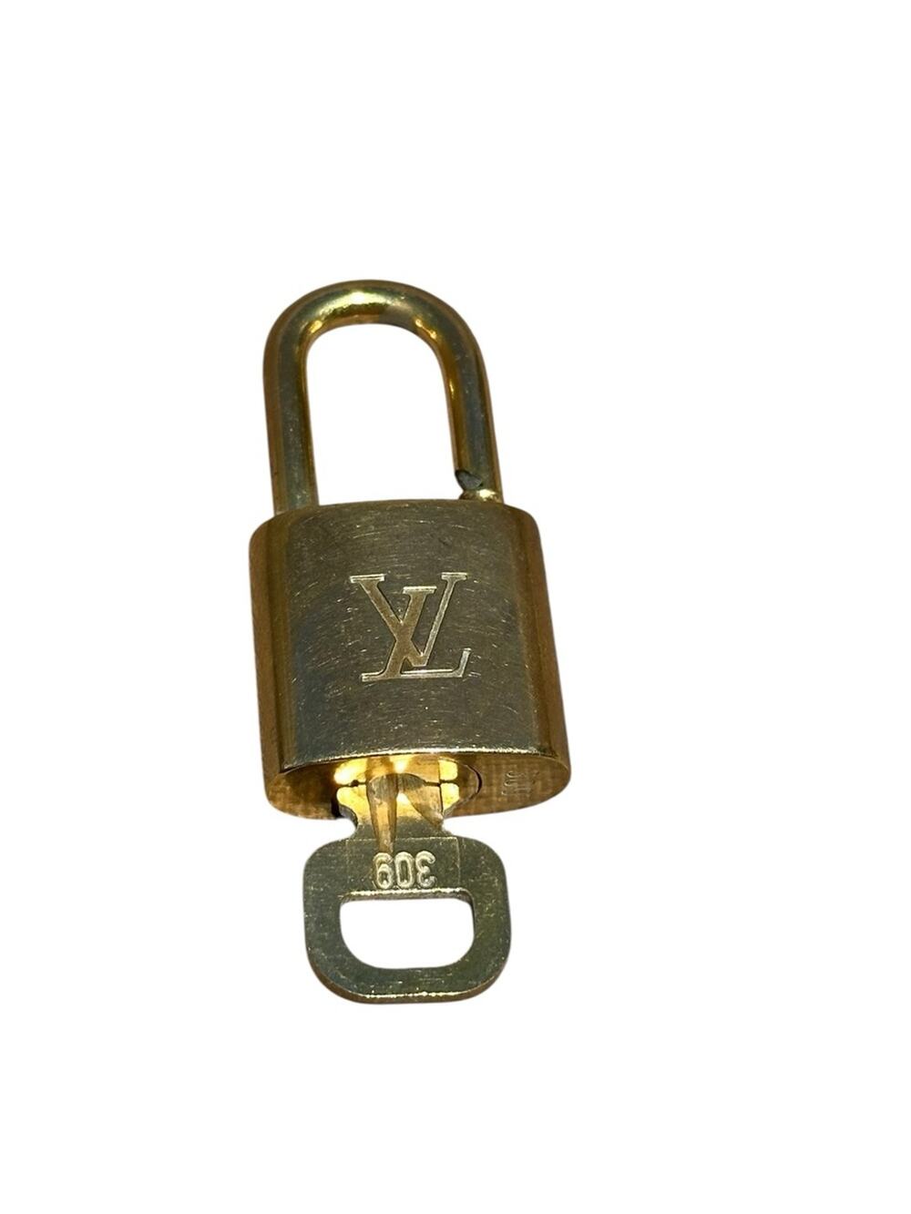 Louis Vuitton Gold 309 Lock and key Padlock